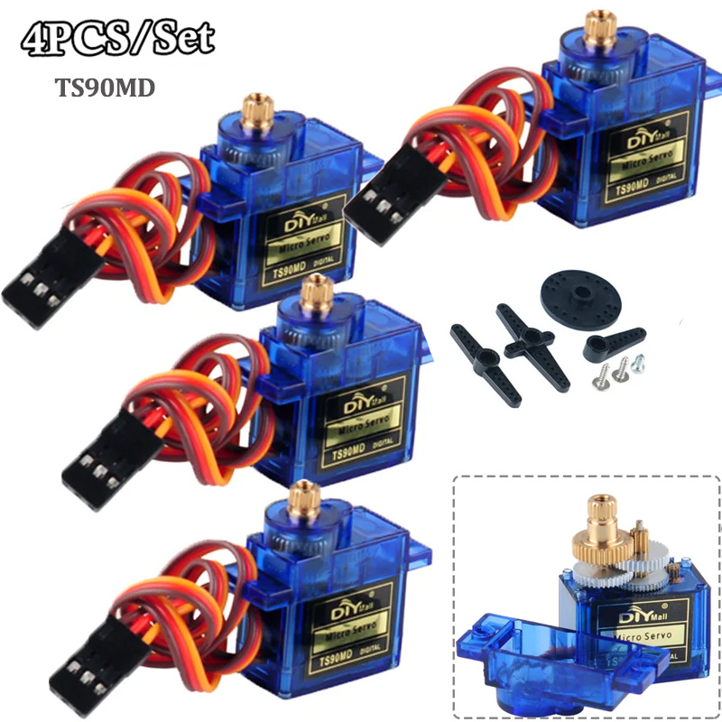 Rc Helicopter Servo - 4 Pezzi Servomotore Digitale Micro TS90MD