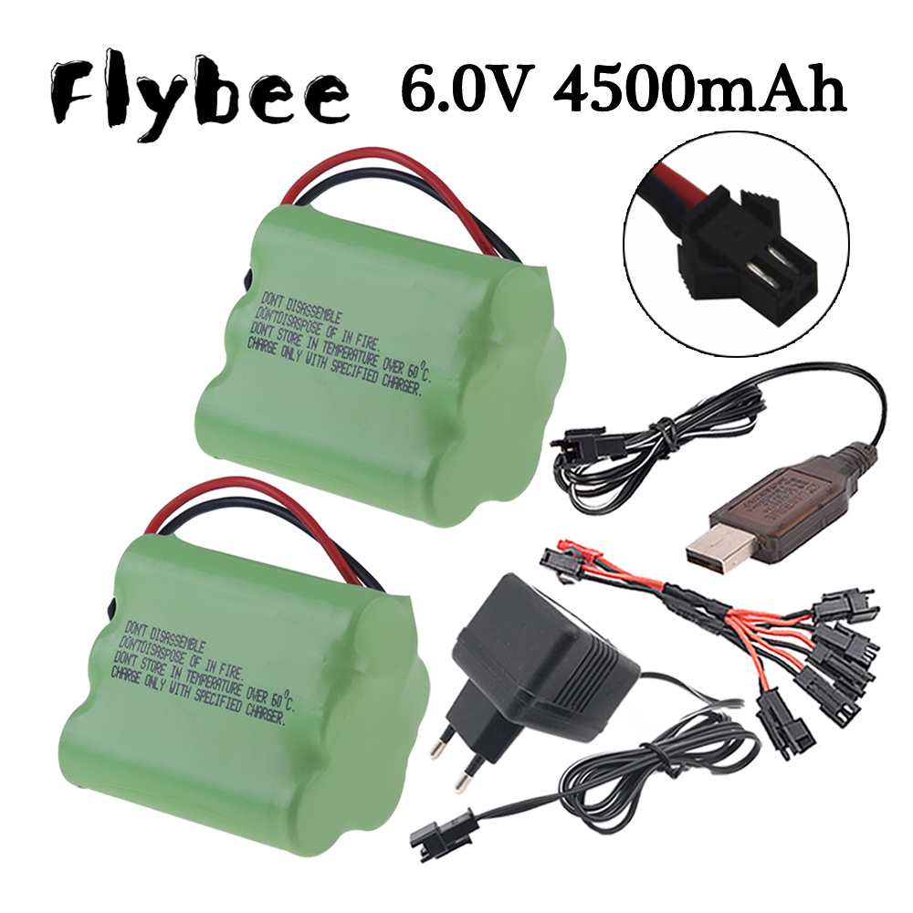 Rc Helicopter Charger - 6v 4500mAh Ni-MH Batteria SM Spina